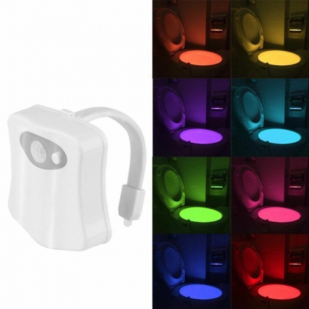 8 Color Toilet Bowl Night Light LED Motion Activated